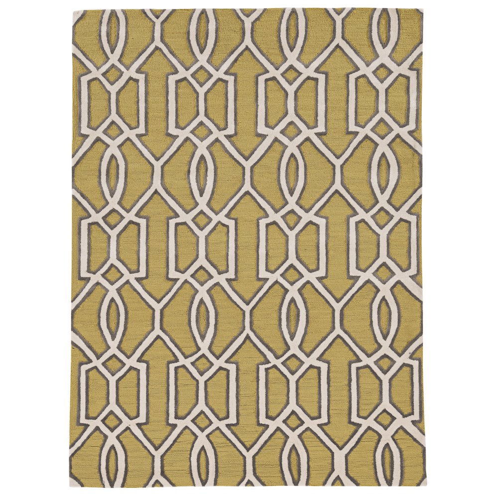 Trio Sariya Yellow & Grey 5x7, Rug. Picture 1