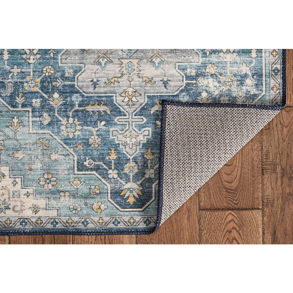 Washable Sariah Teal/Ivory 2x3, Rug. Picture 4