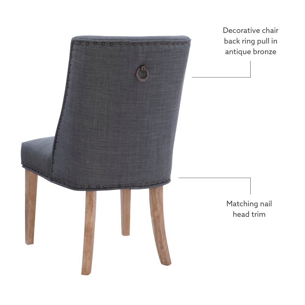 Adler Dining Chair Natural Grey  Set of Two. Picture 9