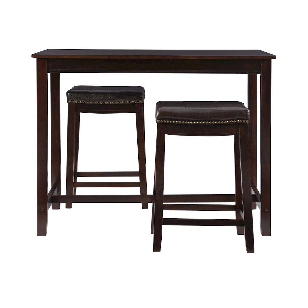 Claridge 3Pc Counter Set Brown. Picture 2