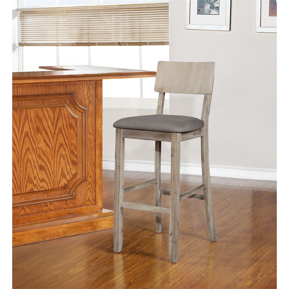 Jordan 30 In Gray Wash Bar Stool. Picture 2