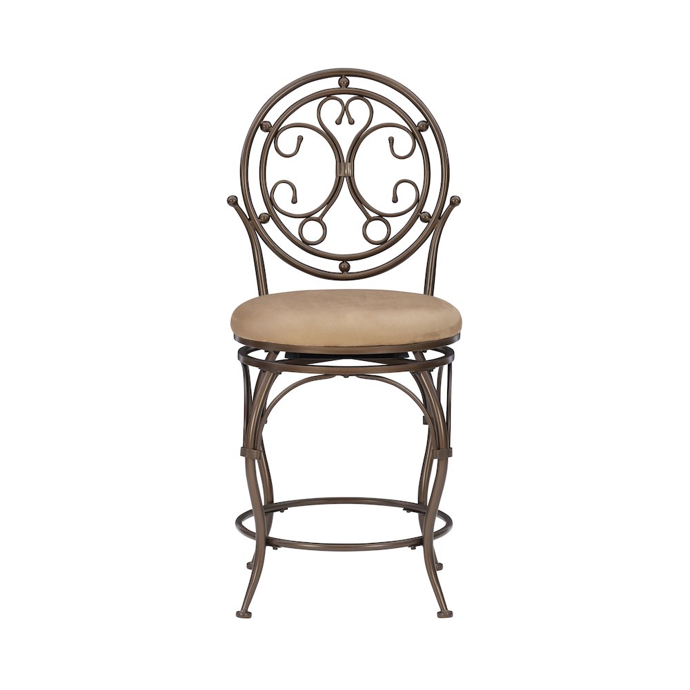 Big and Tall Scroll Circle Back Counter Stool. Picture 2