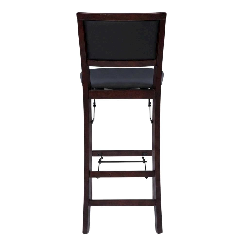 Merlot Bar Stool with Foldable Backrest and Cushioned Seat for Kitchen. Picture 5