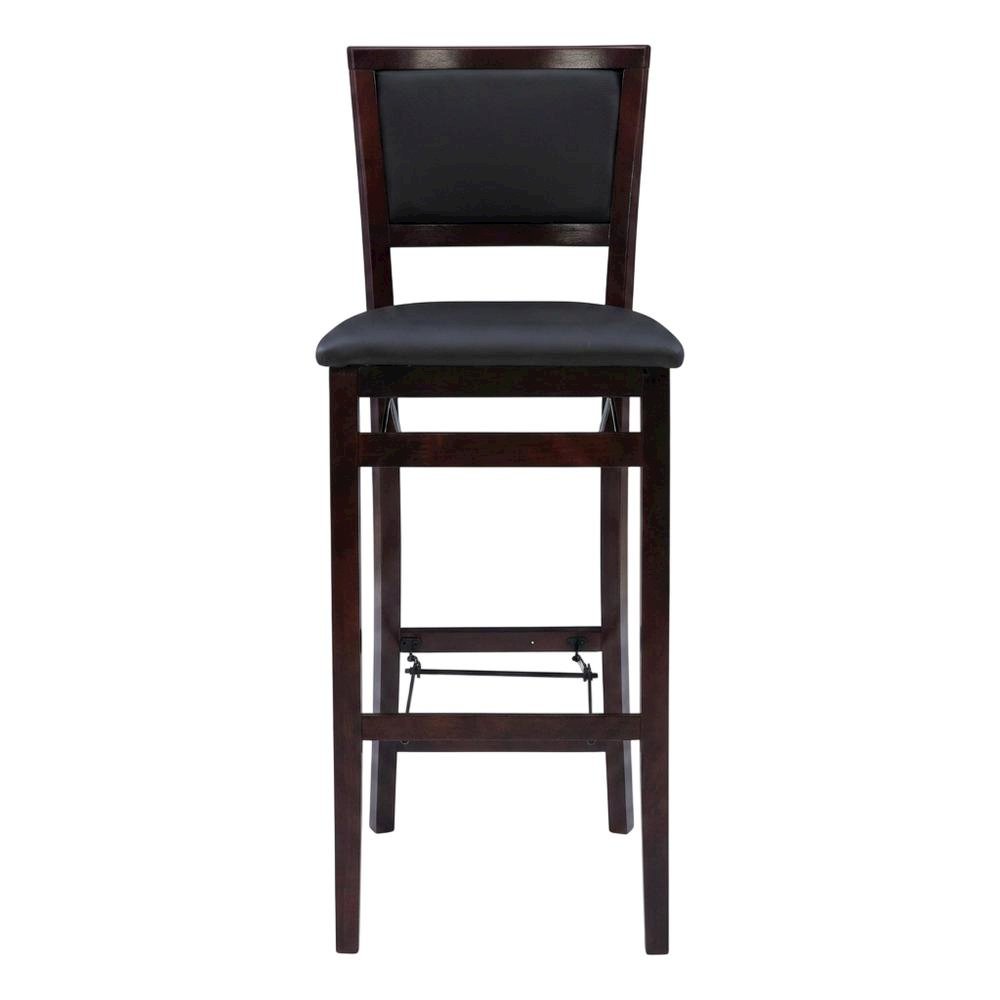 Merlot Bar Stool with Foldable Backrest and Cushioned Seat for Kitchen. Picture 1