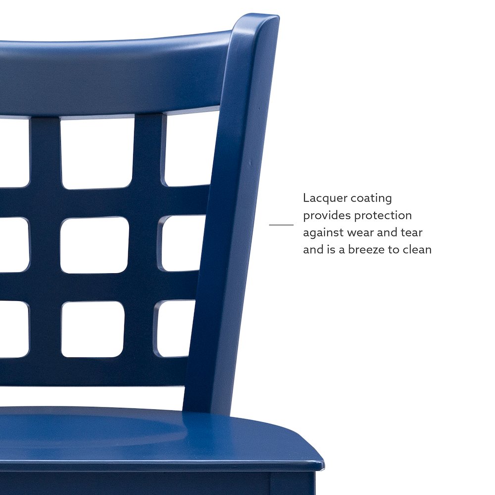 Lola Navy Counter Stool W Wood Seat. Picture 11