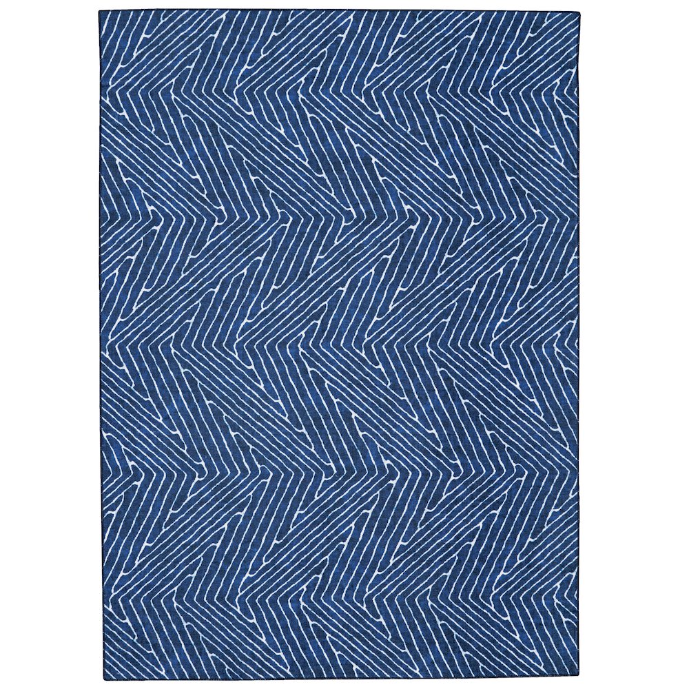 Washable Fuller Blue/Ivory 5x7, Rug. Picture 3