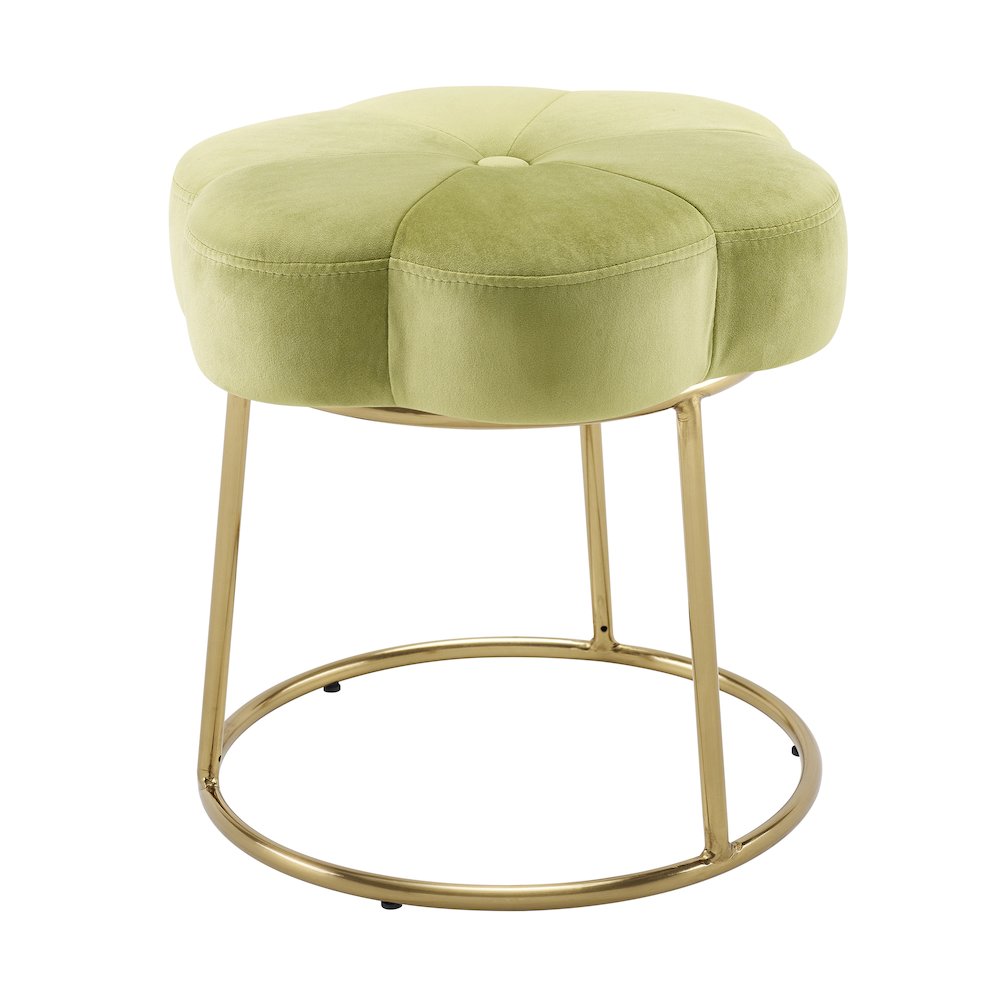 Seraphina Accent Vanity Stool, Green. Picture 1