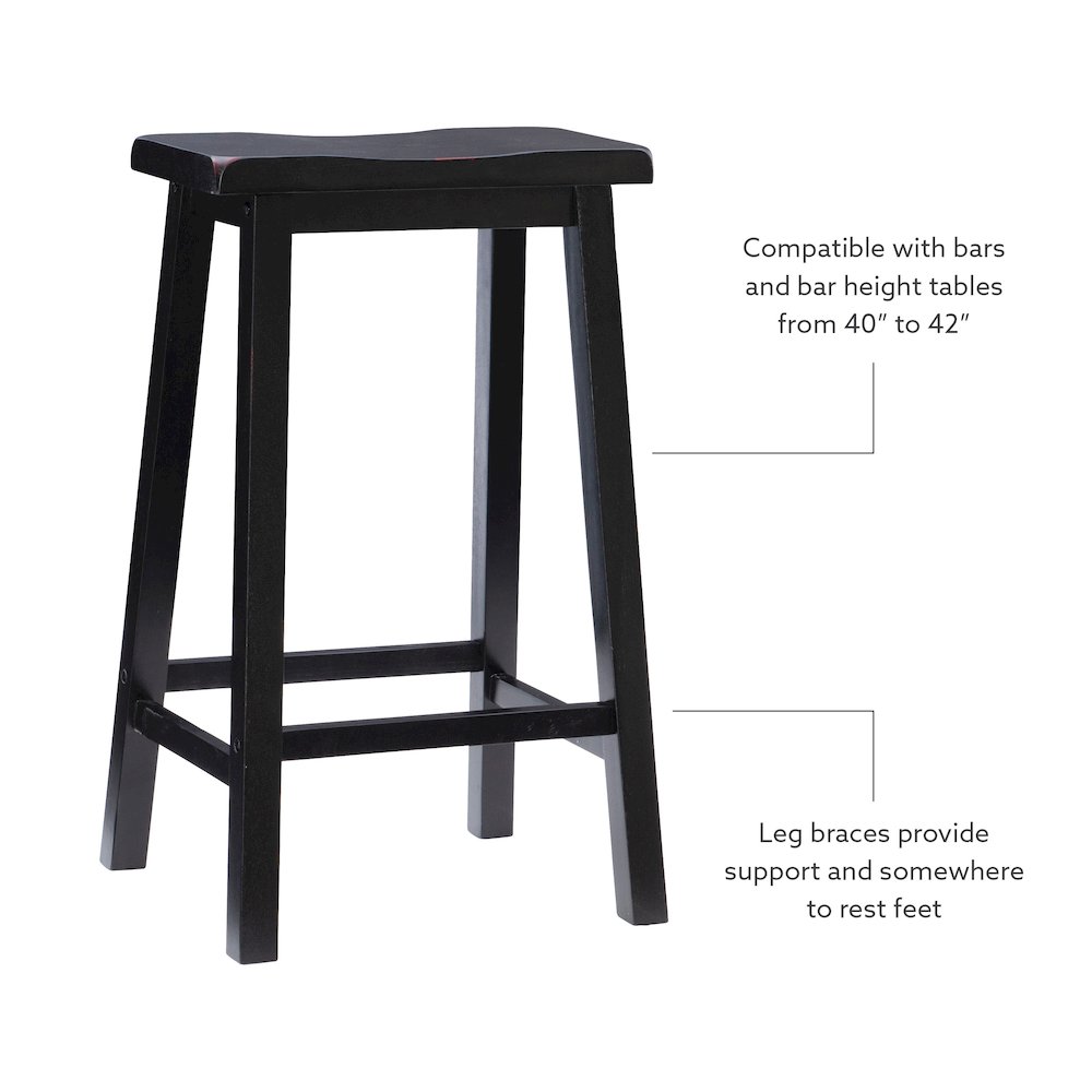 Antique Black with Sand Through Terra Cotta Bar Stool. Picture 8