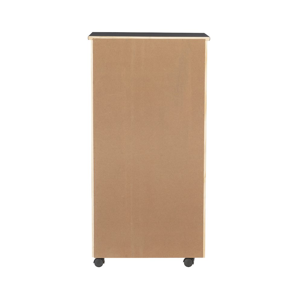 Cary Eight Drawer Rolling Storage Cart, Black. Picture 11