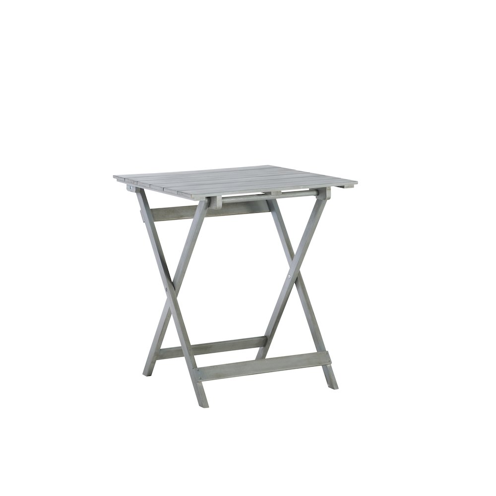 Rockport Gray Three Piece Square Table Set. Picture 1