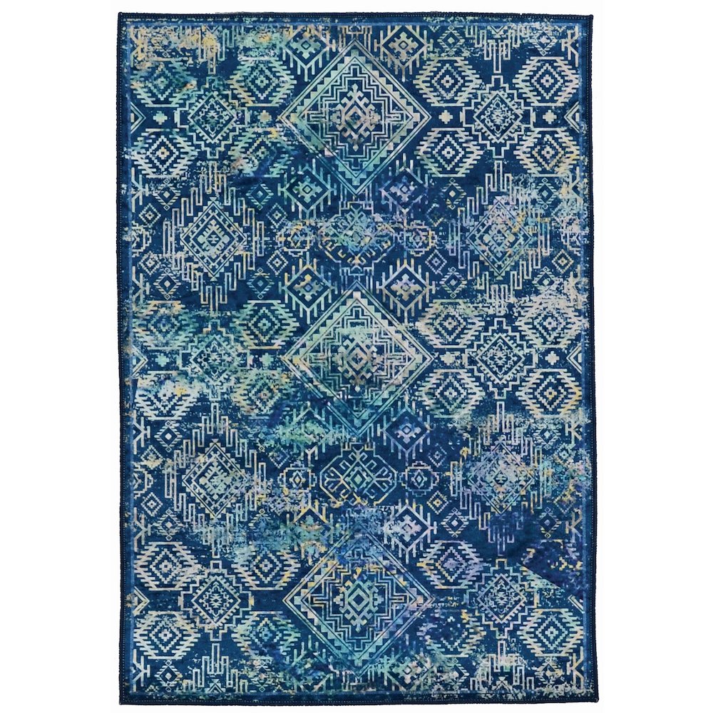 Emerald Duluth Navy & Teal 3.3x5, Rug. Picture 1