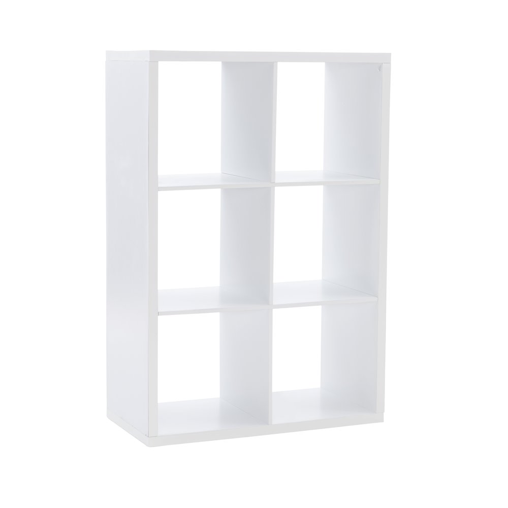 Galli 6 Cubby Storage Cabinet White. Picture 9
