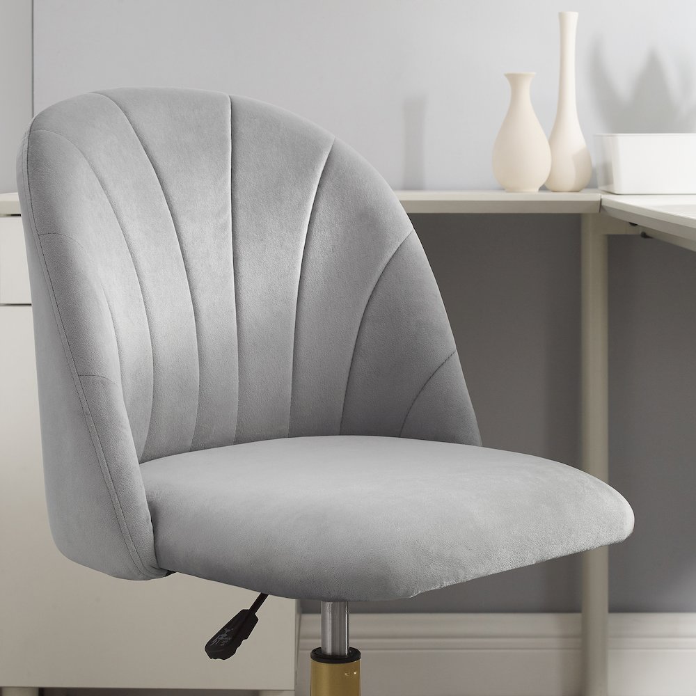Adalynn Desk Chair Light Gray. Picture 5