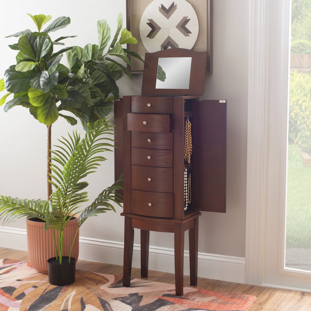 Merlot Jewelry Armoire. Picture 4