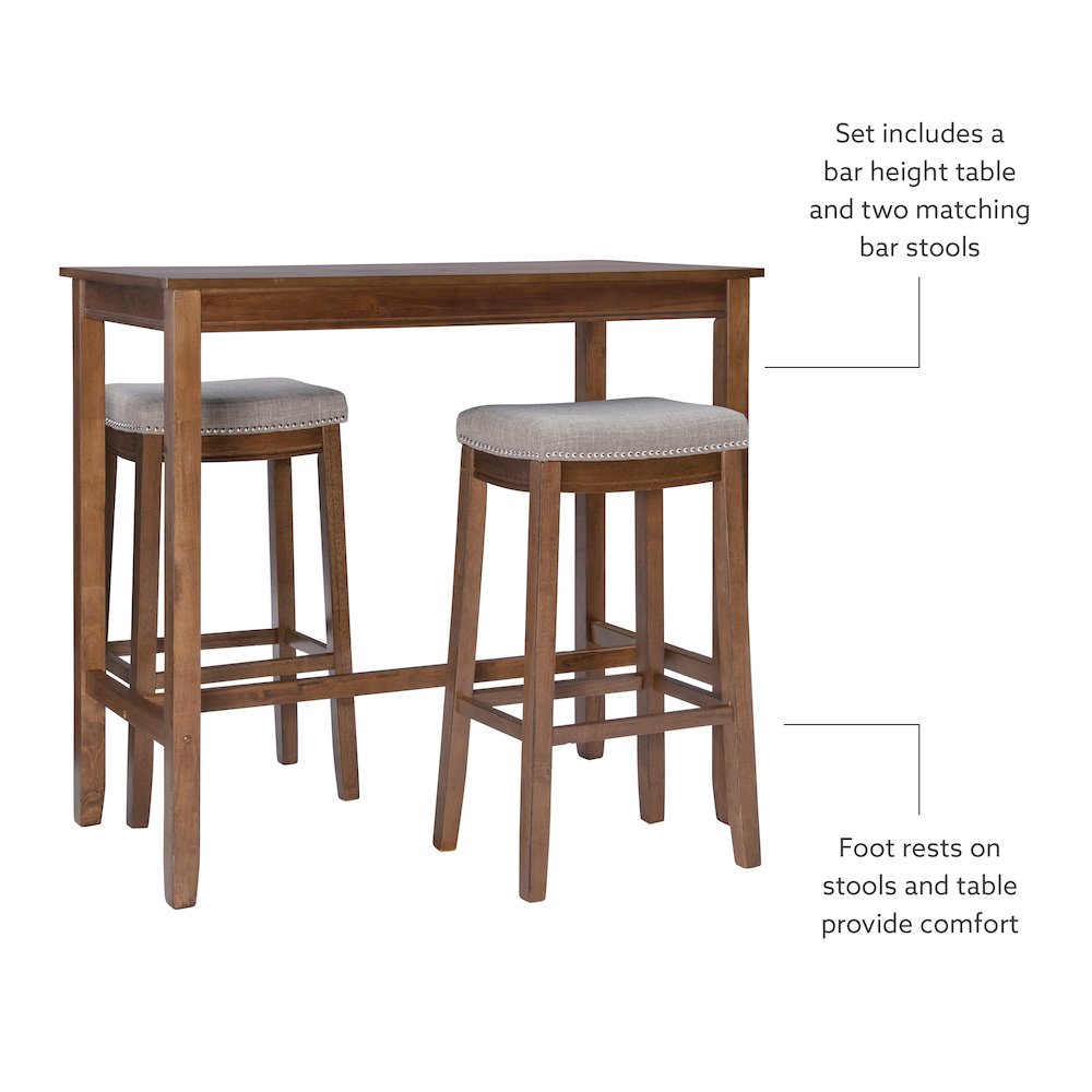 Claridge 3Pc Bar Set Rustic. Picture 6