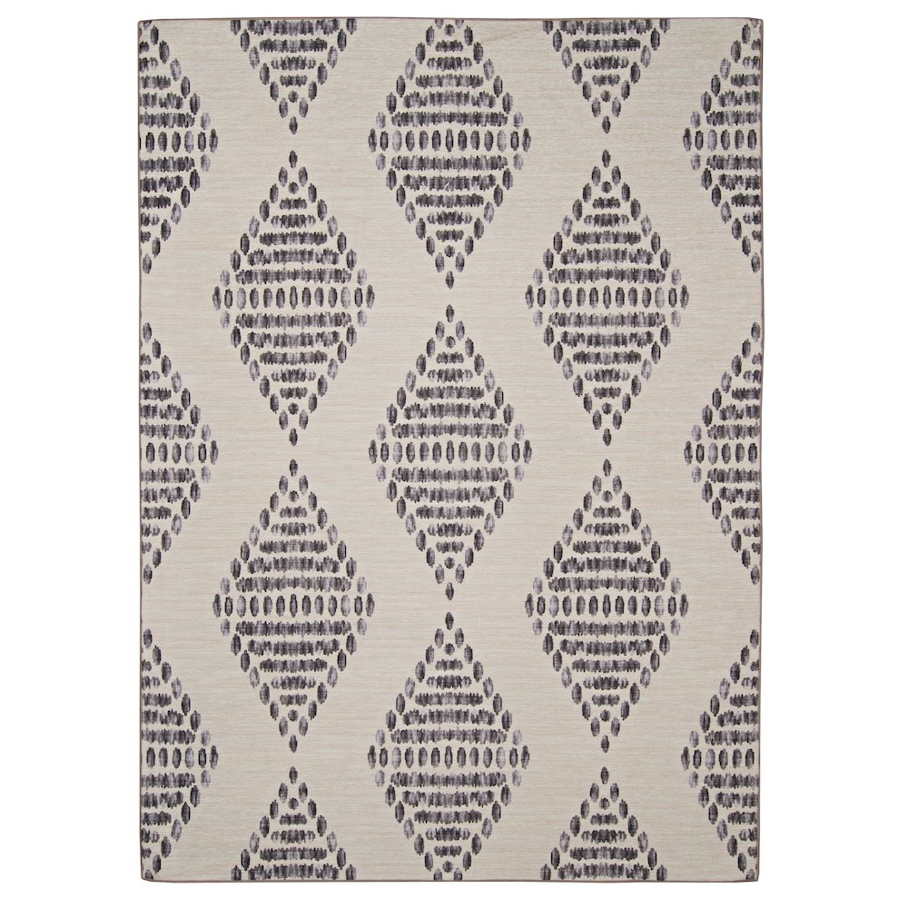 Outdoor Washable Navarre Ivory & Brown 5' X7', Rug. Picture 4