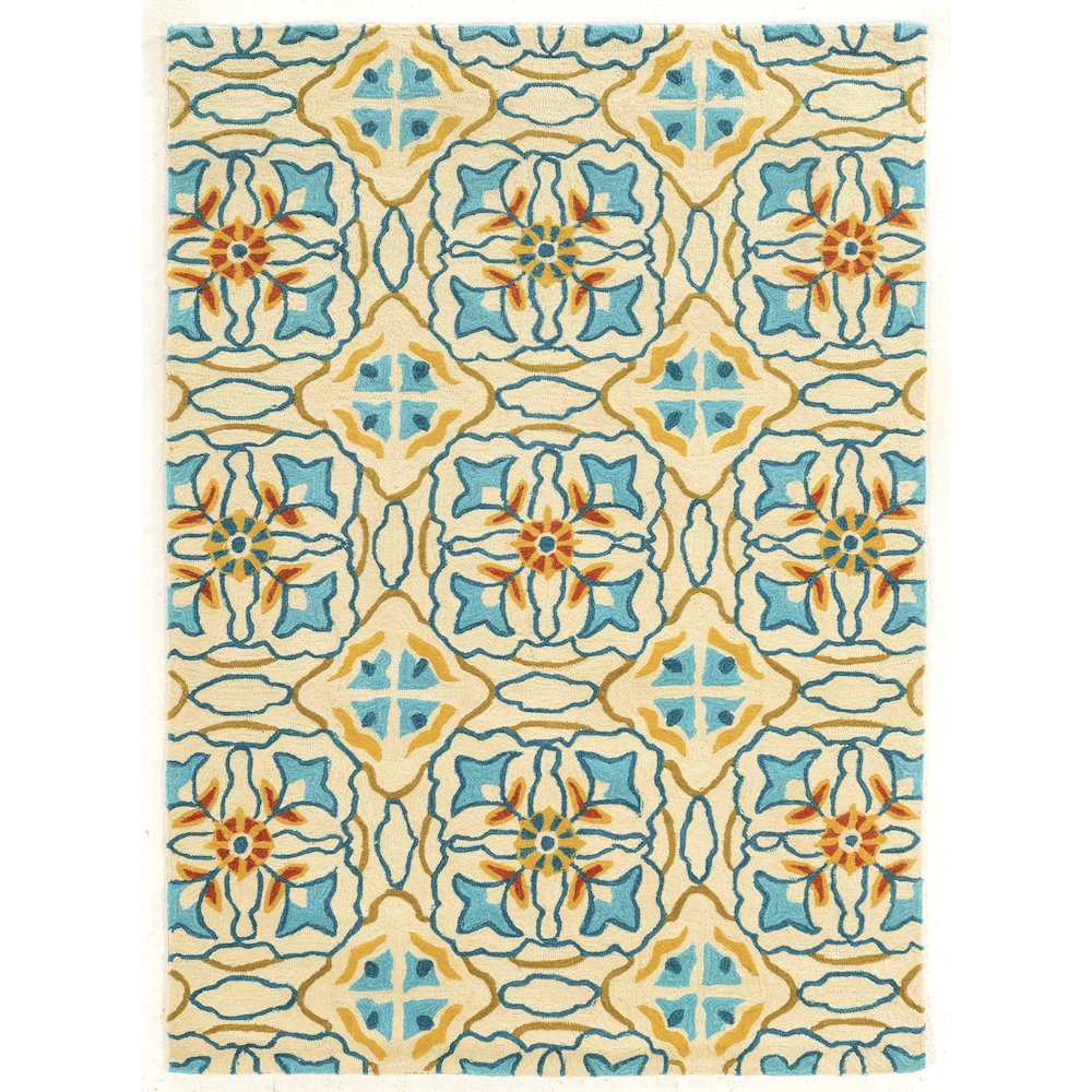 Trio Ettie Ivory & Blue 5x7, Rug. Picture 1