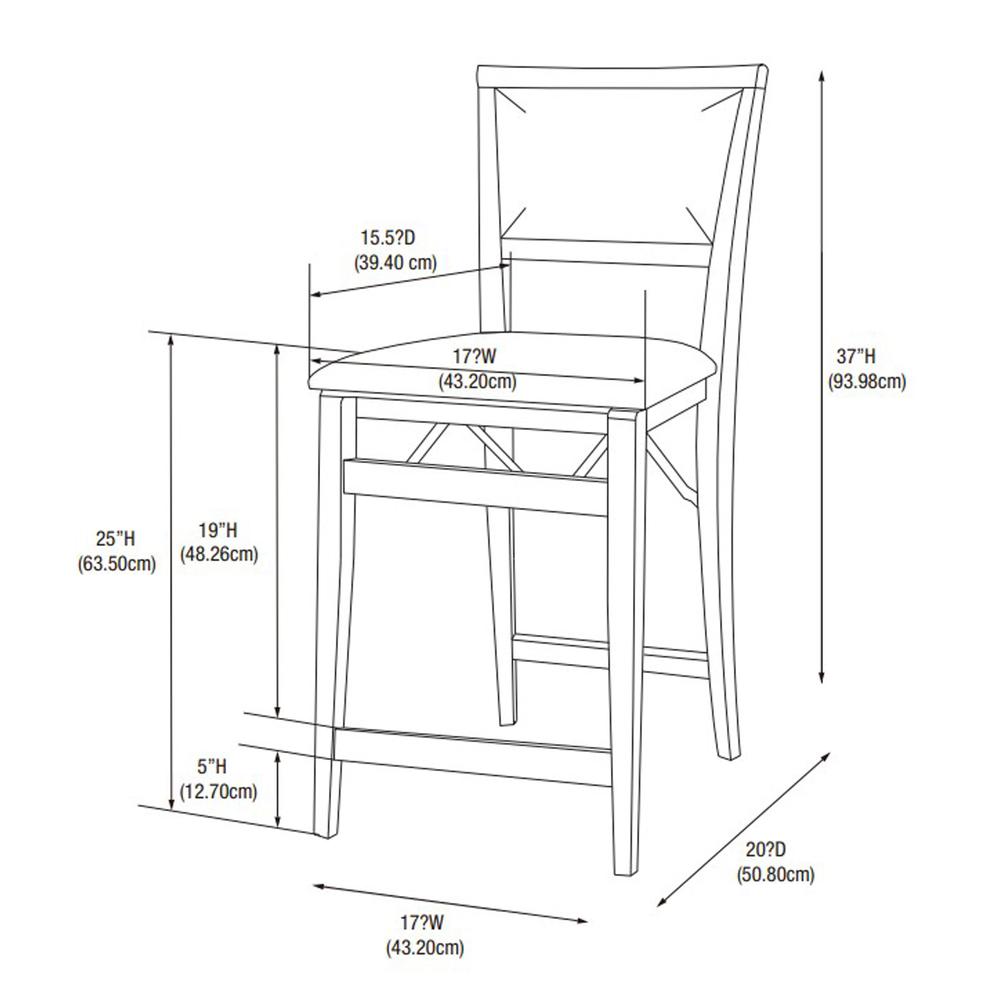 Triena 24 In Pad Back Folding Counter Stool. Picture 14