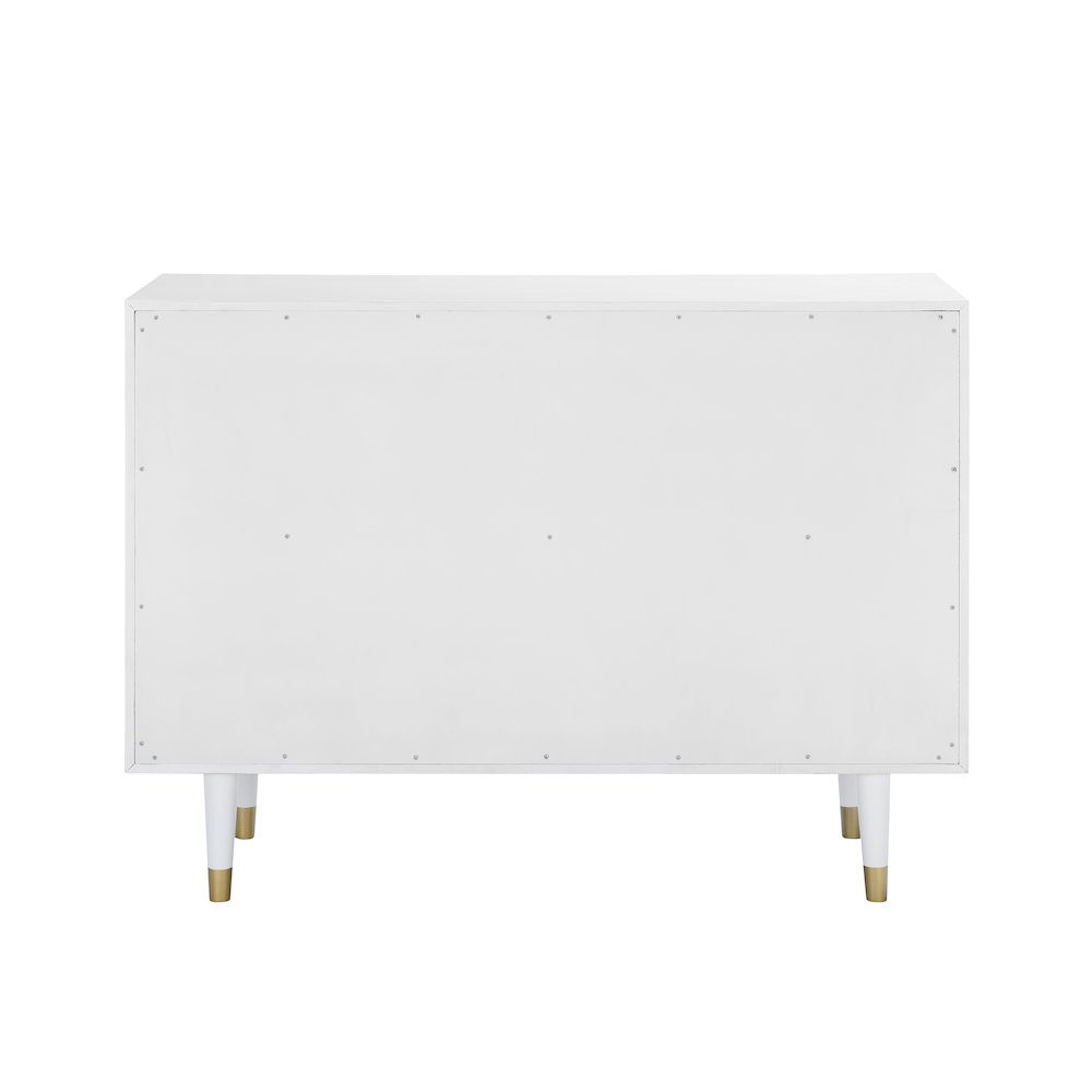 Six Drawer Geo Texture Dresser White. Picture 9