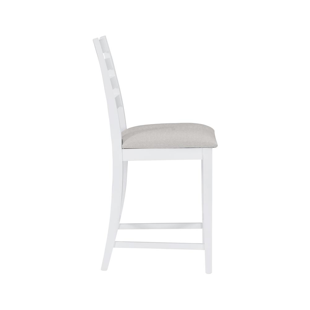 Flynn Counter Stool White Upholstered Set Of 2. Picture 4