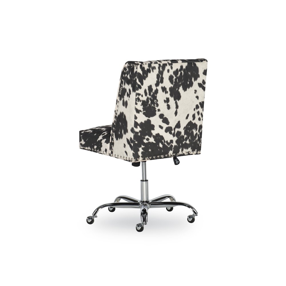 Draper Office Chair, Black And White Cow Print. Picture 12