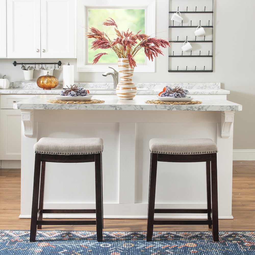 Claridge Linen Counter Stool. Picture 3