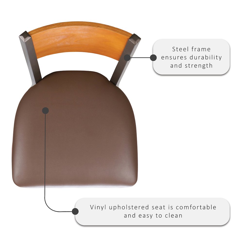 Elmer Side Chair Brown Set Of 2. Picture 10