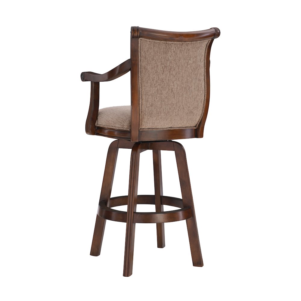 Brandon Warm Cherry Swivel Bar Stool. Picture 9