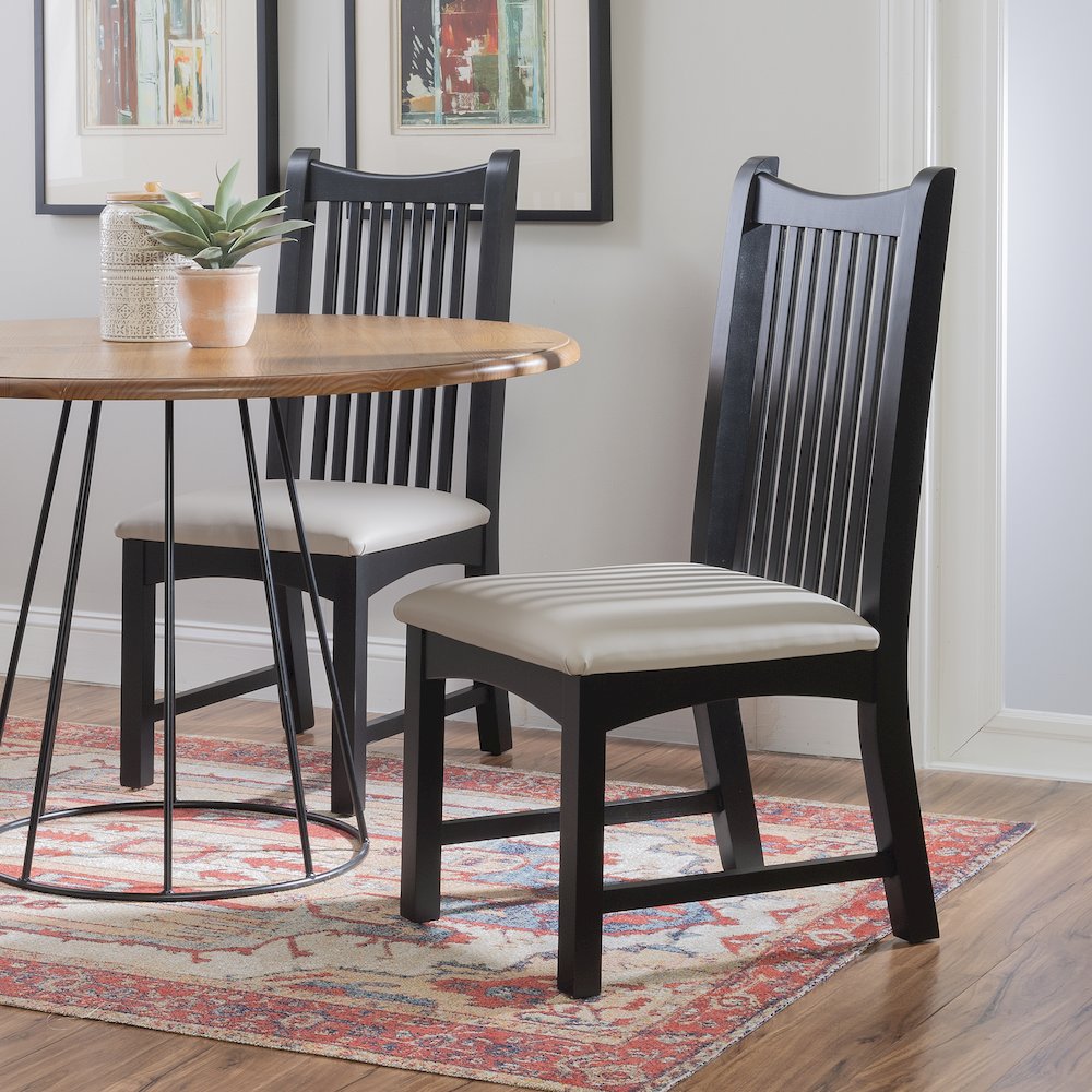 Bonnie Black Chair Uph Seat. Picture 3