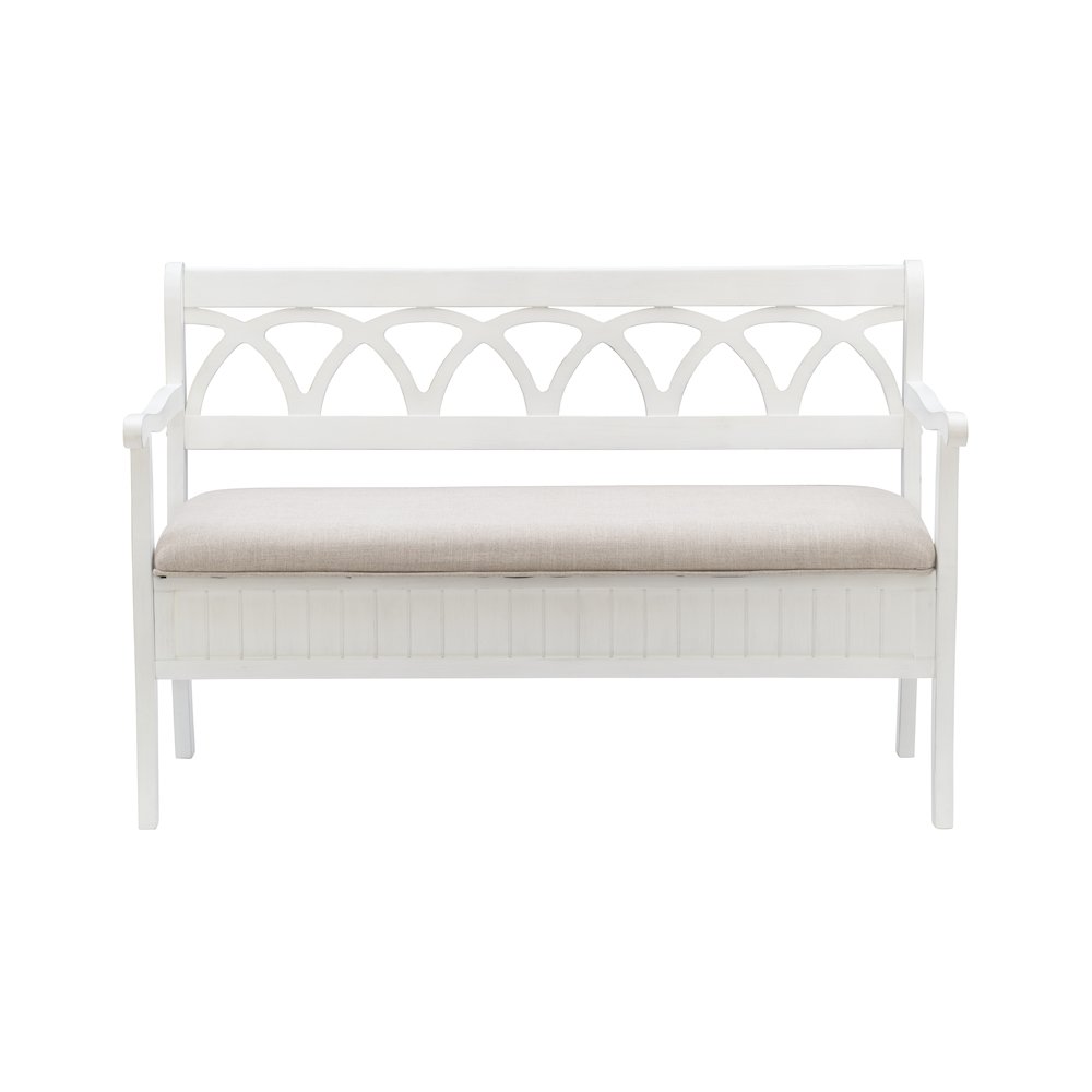 Elliana Storage Bench - White. Picture 2