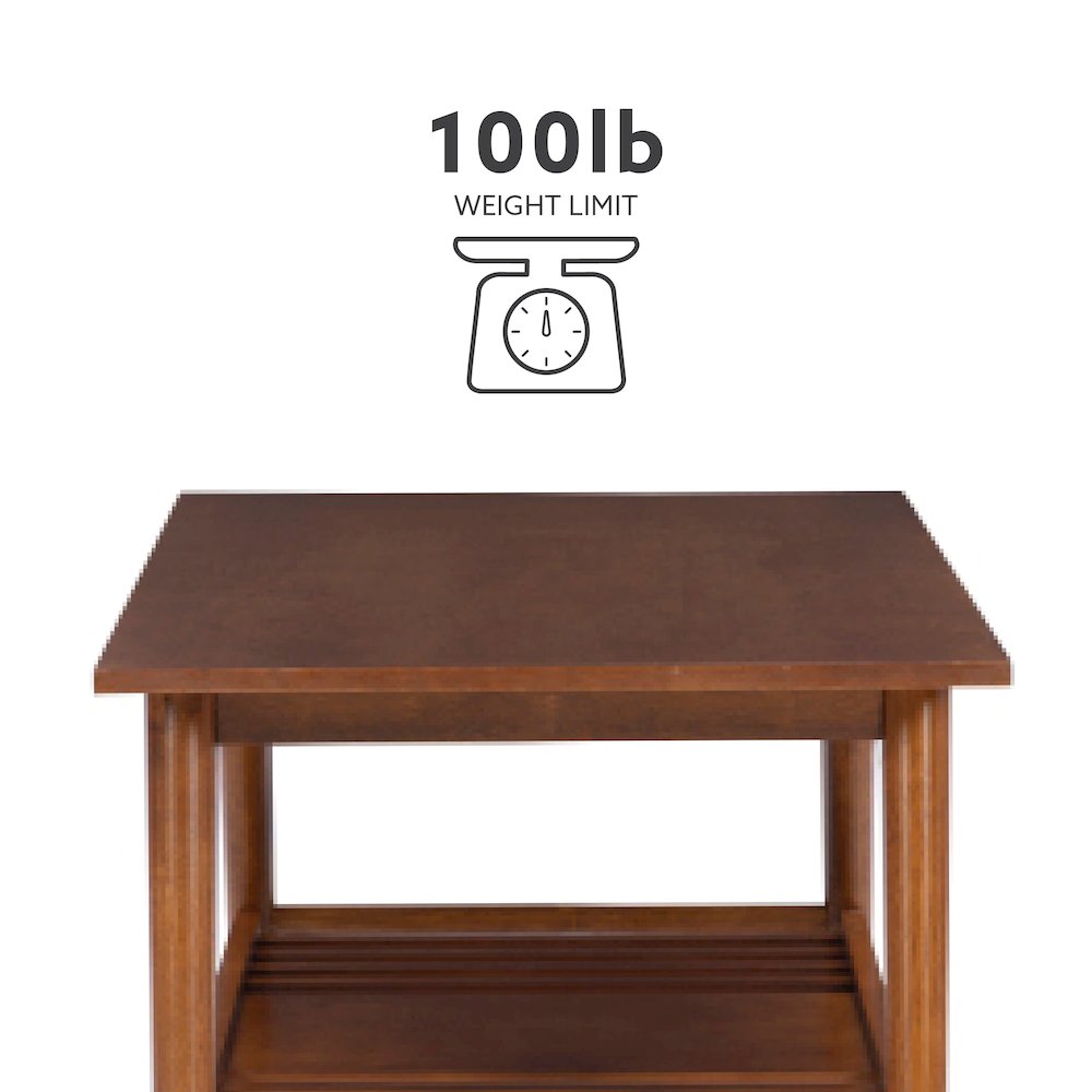 Charlotte Coffee Table With Shelf, Walnut Brown. Picture 13