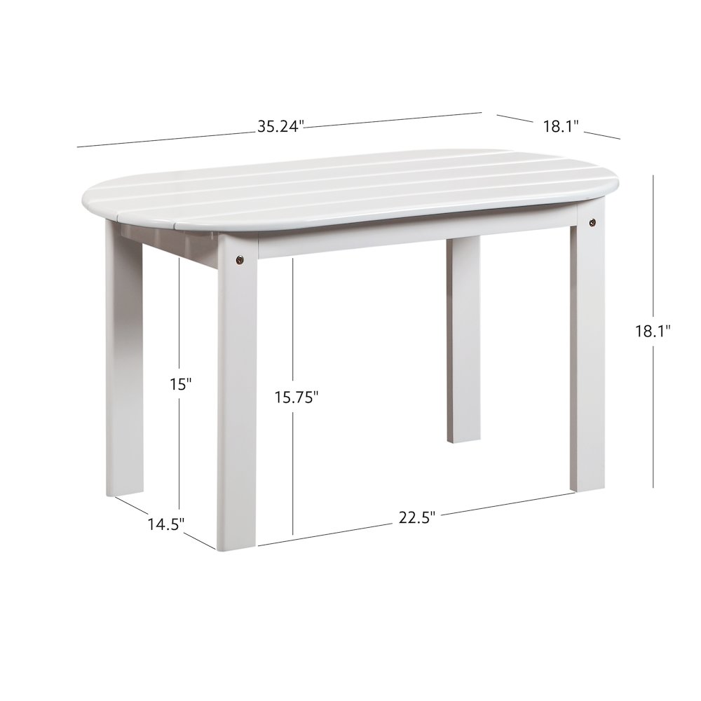 Adirondack White Coffee Table. Picture 15