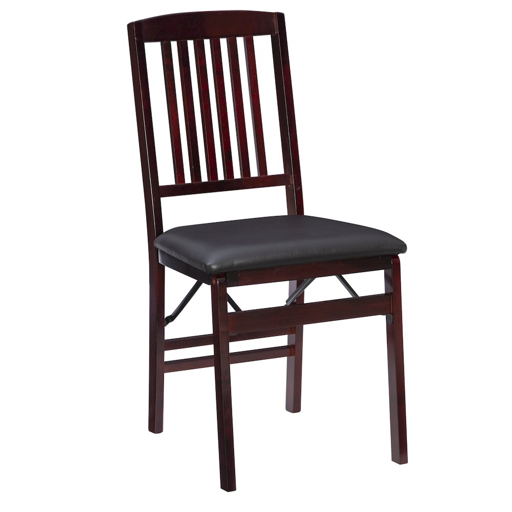 Triena 18 In Mission Back Folding Chair - Set Of Two. Picture 1