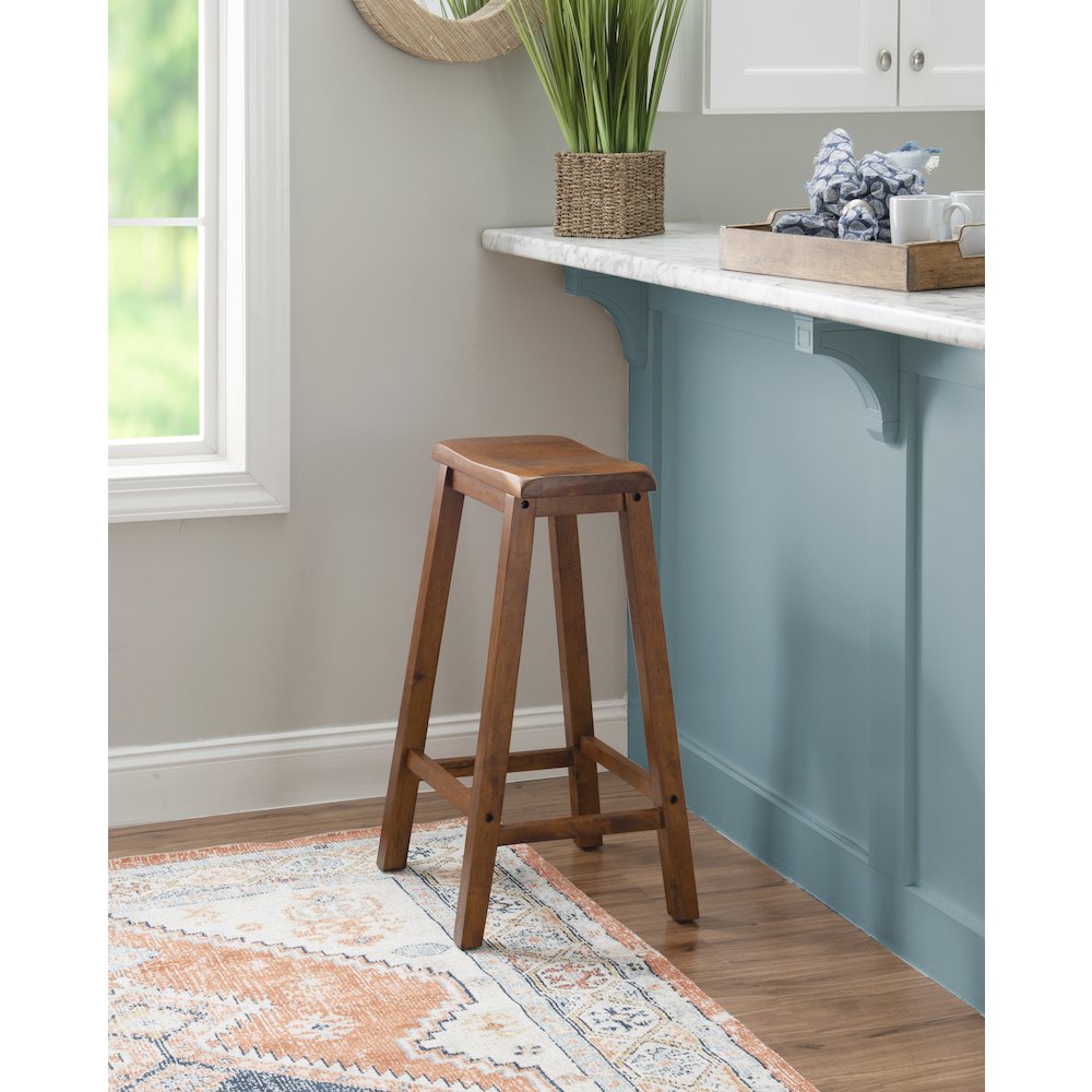 "Honey Brown" Bar Stool, 29" Seat Height - overpacked. Picture 3