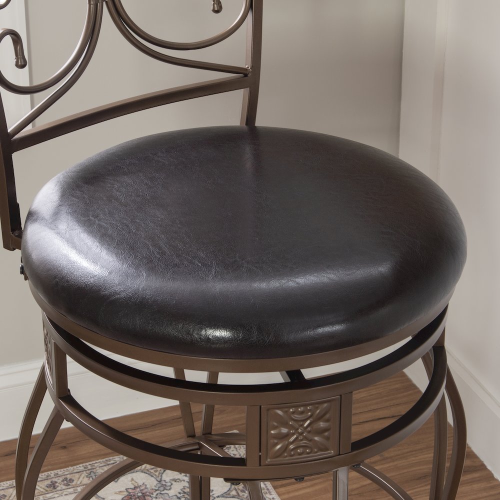 Big and Tall Back to Back Scroll Barstool. Picture 6