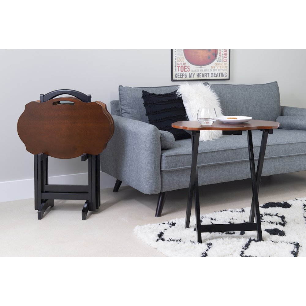 Serpentine Black Tray Table. Picture 4