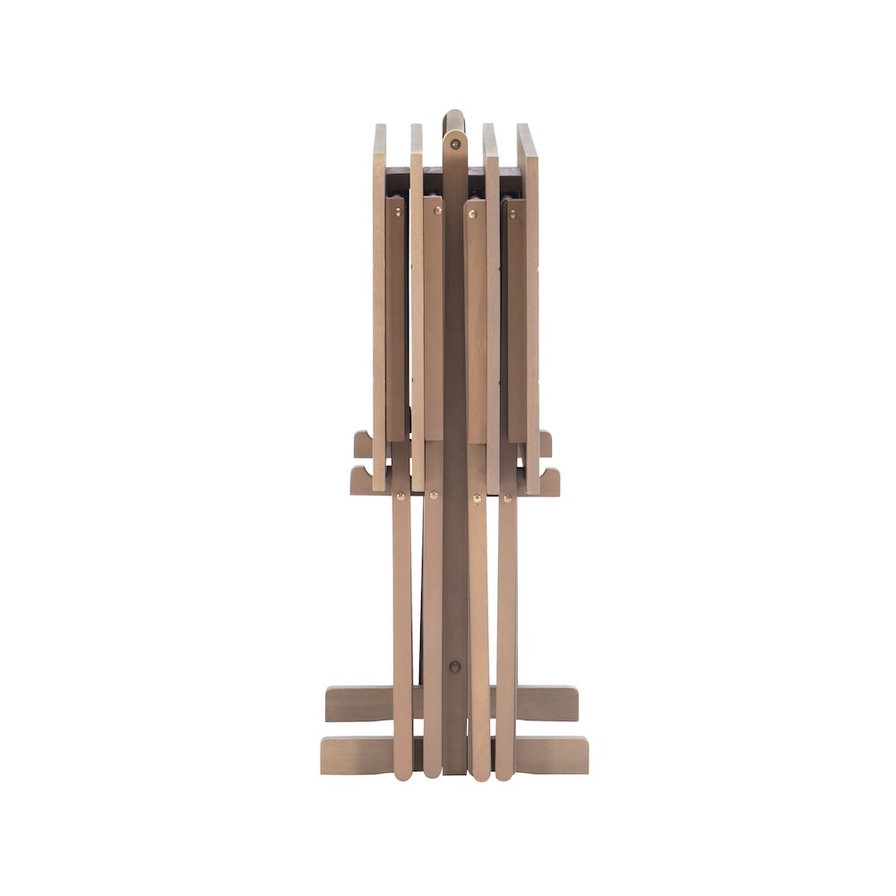 Driftwood Acacia Tray Table Set. Picture 8