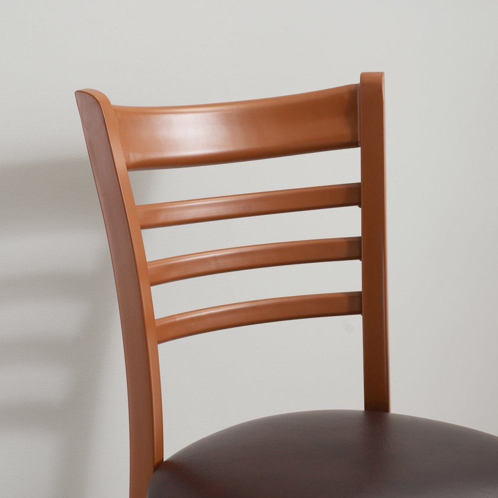 Baxter Metal Side Chair Honey  Burgundy Set Of 2. Picture 4