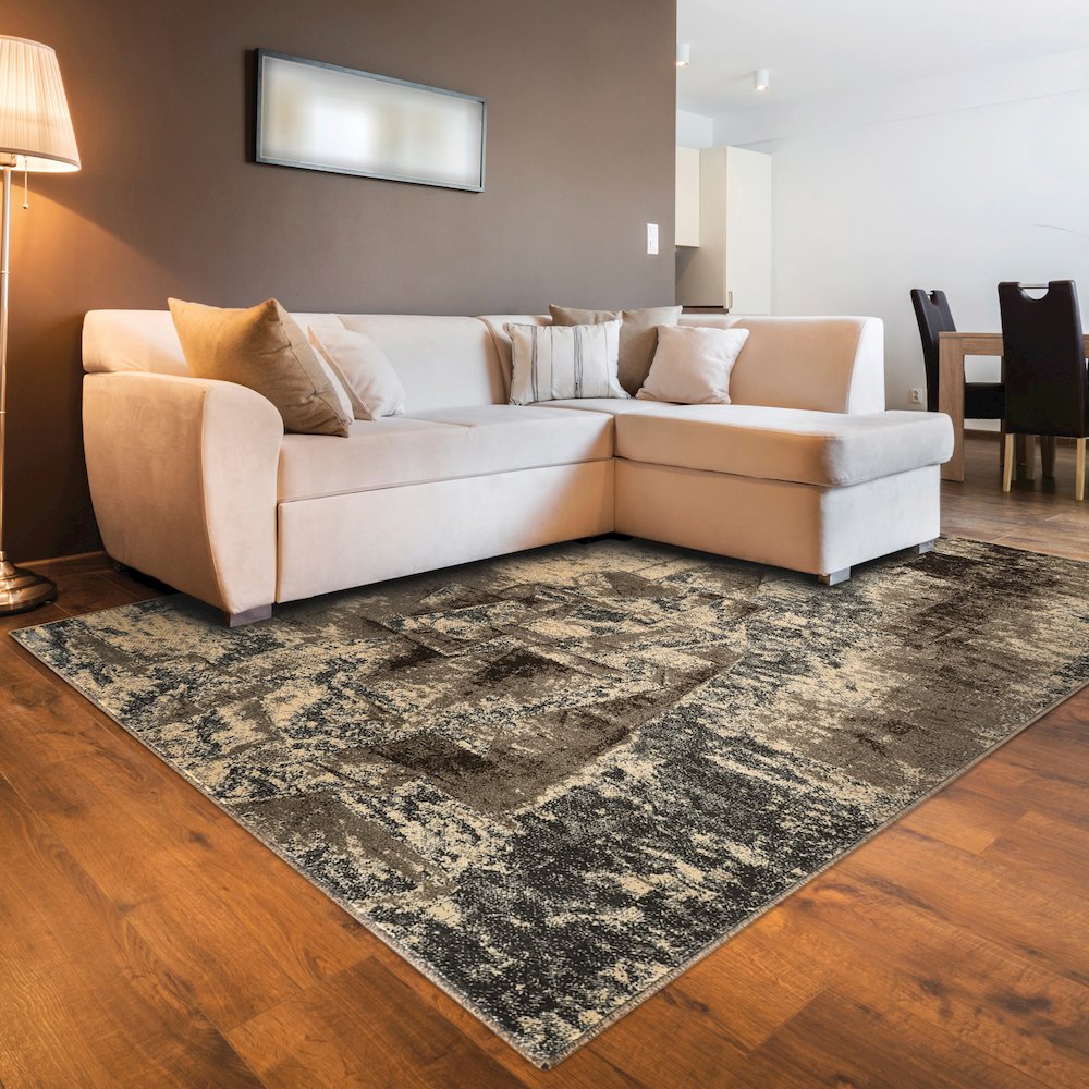 Masters Man Grey & Taupe 8x10.3, Rug. Picture 1