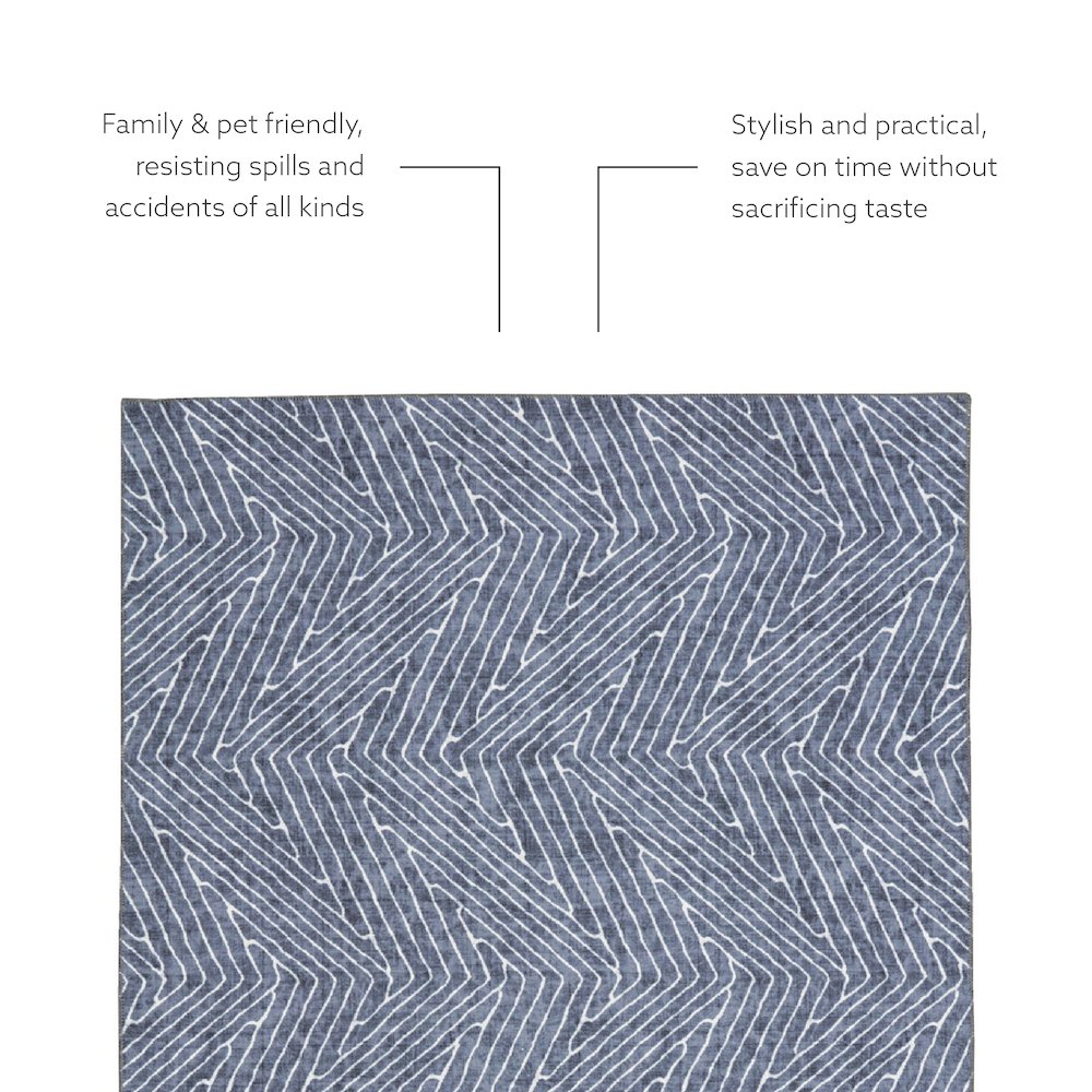 Washable Fuller Grey/Ivory 2x8, Rug. Picture 3