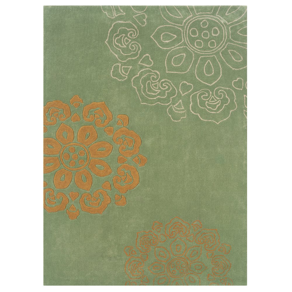 Trio Eryne PaleGreen & Gold 8x10, Rug. Picture 1