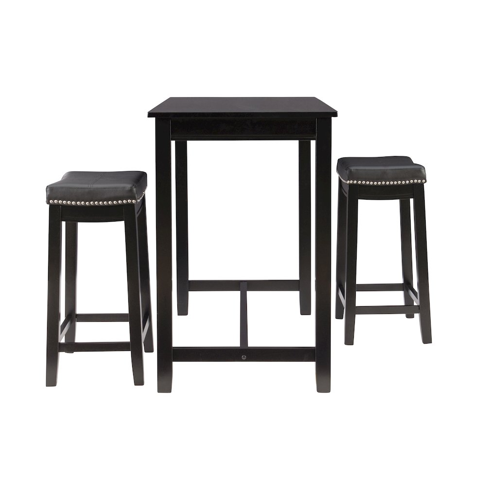 Claridge 3Pc Counter Set Black. Picture 4
