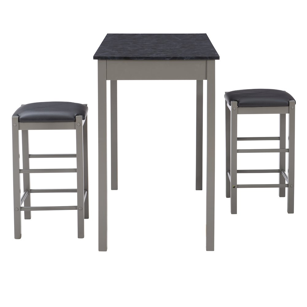 Lancer Tavern Set Grey Faux Marble. Picture 4