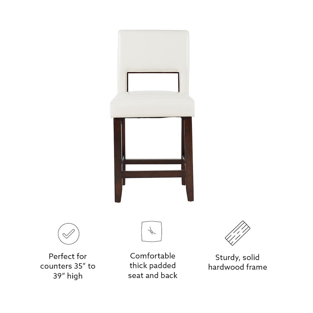 Vega Counter Stool White 24. Picture 10