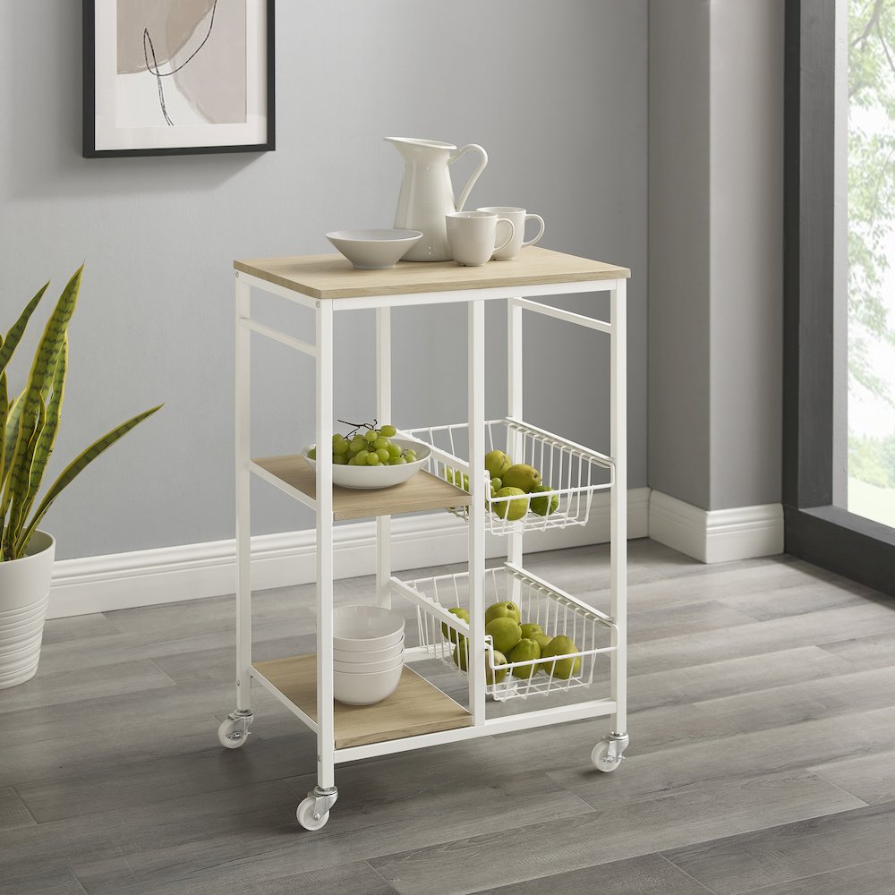 Alicia Small Kitchen Cart White. Picture 3