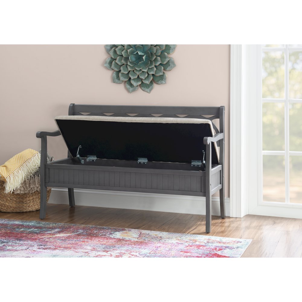 Elliana Storage Bench Grey. Picture 4