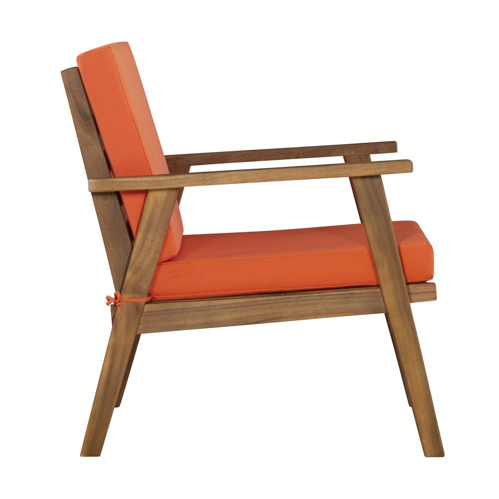 Cole Outdoor Chat Set, Orange and Brown. Picture 17