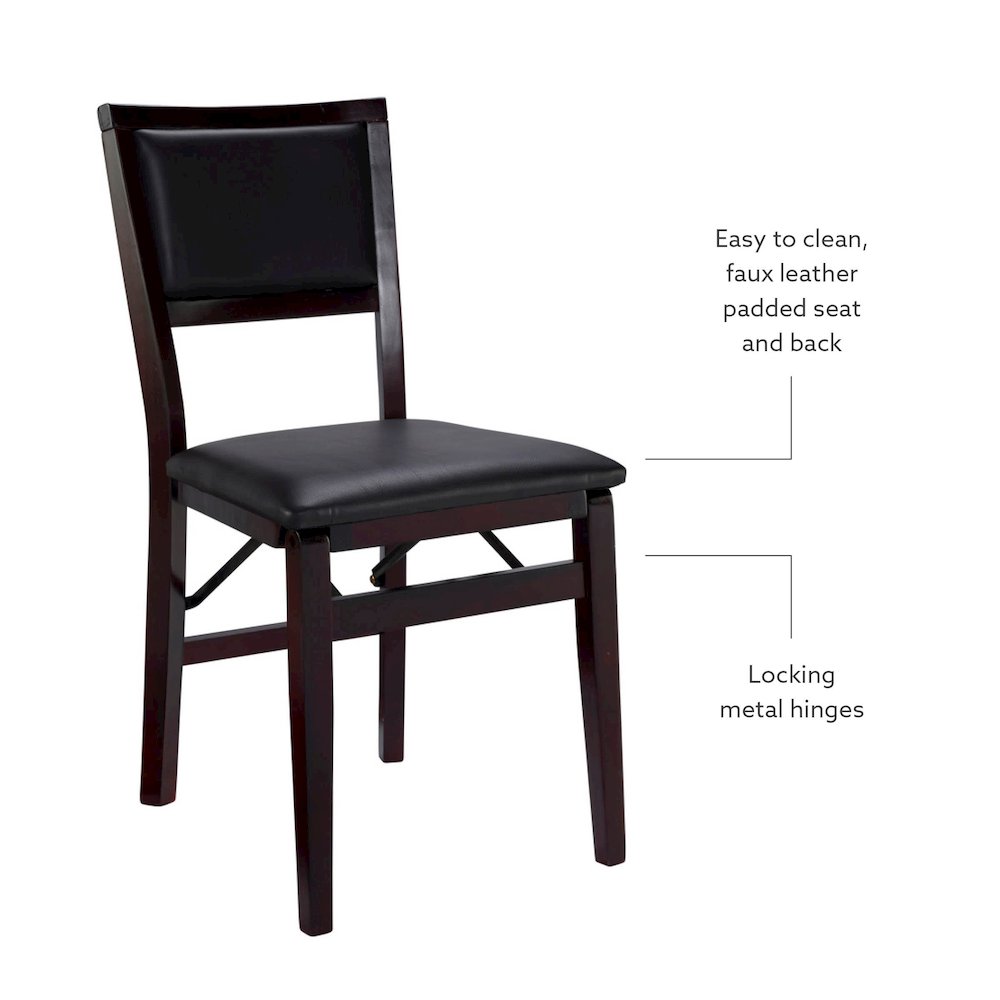 Kiera 18 In Pad Back Folding Chair - Set Of Two. Picture 11