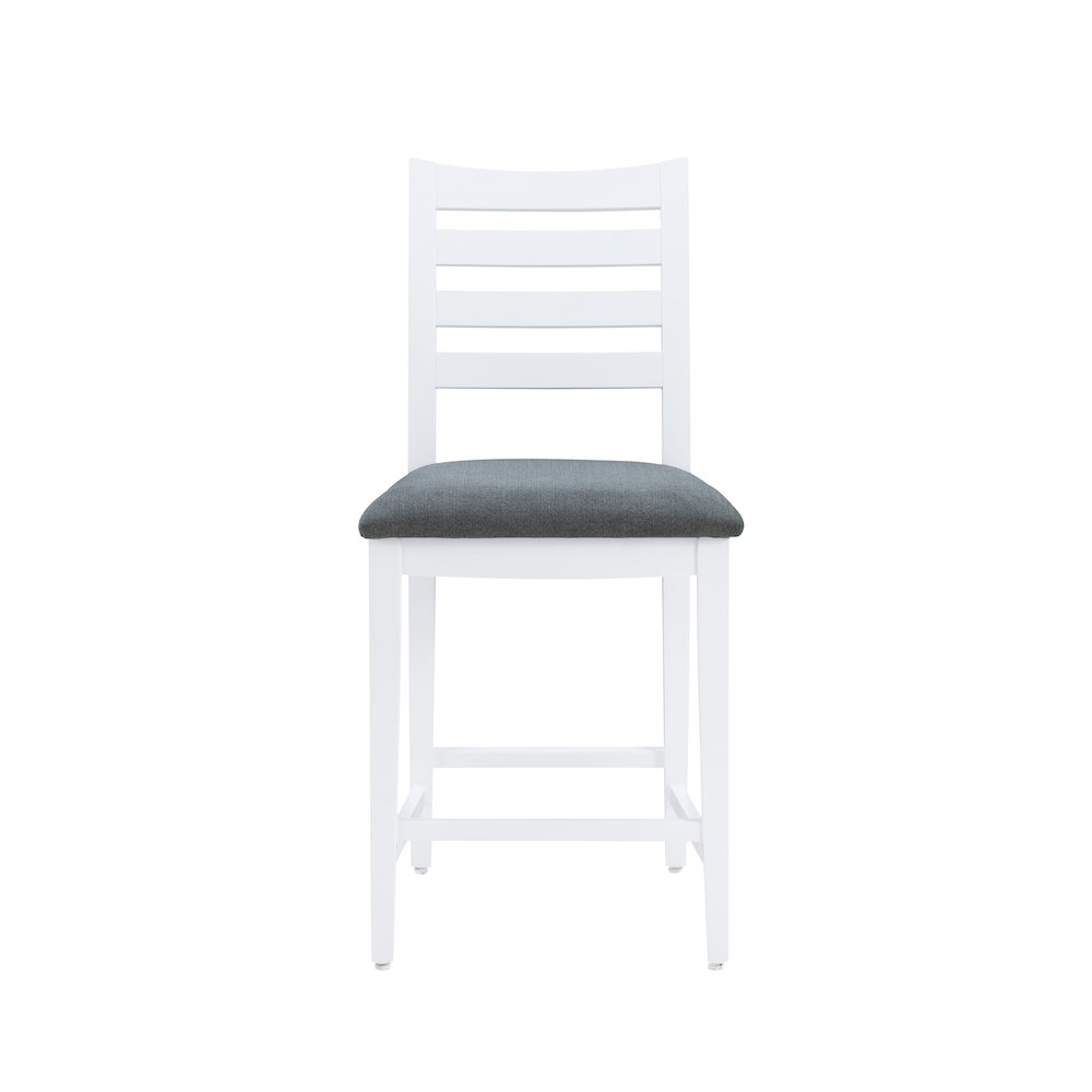 Flynn White Counter Stool Uph Seat. Picture 2