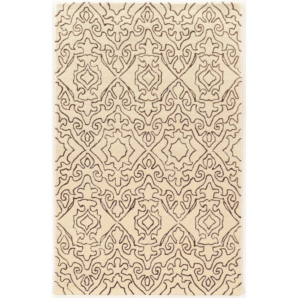Aspire Wool Kindle Ivory & Charcoal 8x11, Rug. Picture 1